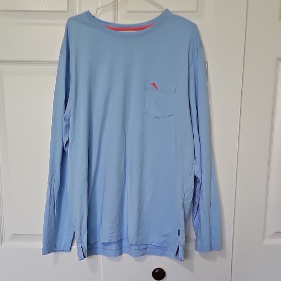 Tommy Bahama Blue Long Sleeve Tee - Picture 1 of 6